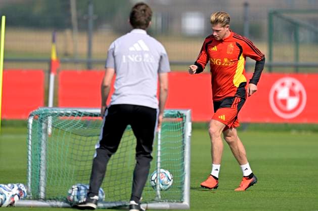 Belgium v France - UEFA Nations League 2026 Media Activities 27 09 2026 TUBEKE, BELGIUM - SEPTEMBER 27 : De Bruyne Kevin forward of Belgium during a training session ahead of the UEFA Nations League tournament league phase matchday 2 group A1 match between Belgium and France on September 27, 2026 in Tubeke, Belgium, 27 09 2026 Tubeke Belgium  Copyright: xSesx