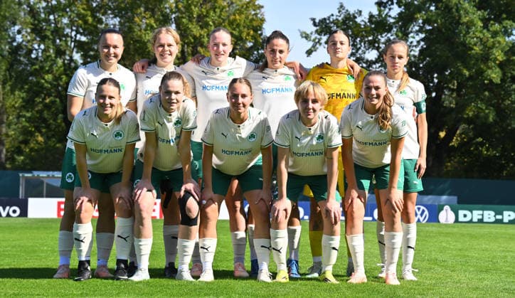 September 27, 2026 Soccer Season 2026–2027 DFB Cup Women s Club Cup Round 1 SpVgg Greuther Fürth Kleeblatt vs. TSG 1899 Hoffenheim Sports photo by Zink xwoxzix; regulations prohibit any use of photographs as image sequences and or quasi-video. Team photo, squad photo, Fürth team