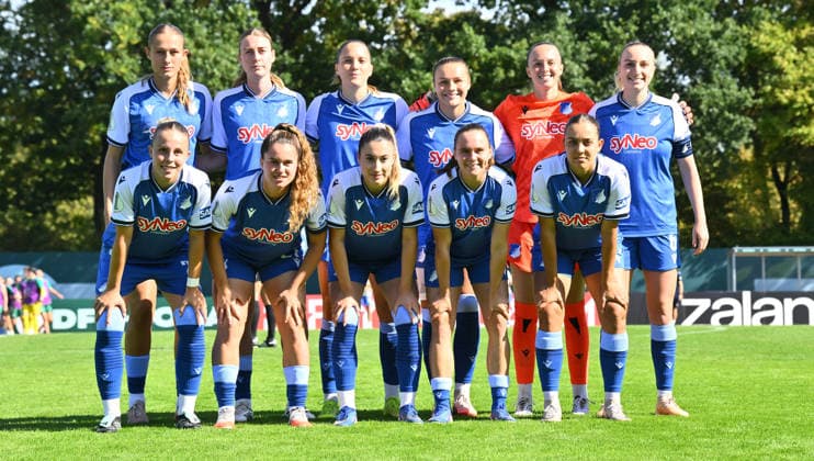 September 27, 2026 Soccer Season 2026–2027 DFB Cup Women s Club Cup Round 1 SpVgg Greuther Fürth Kleeblatt vs. TSG 1899 Hoffenheim Sports photo by Zink xwoxzix; regulations prohibit any use of photographs as image sequences and or quasi-video. Team photo: Hoffenheim