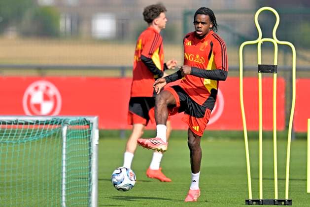 Belgium v France - UEFA Nations League 2026 Media Activities 27 09 2026 TUBEKE, BELGIUM - SEPTEMBER 27 : Ngoy Nathan defender of Belgium during a training session ahead of the UEFA Nations League tournament league phase matchday 2 group A1 match between Belgium and France on September 27, 2026 in Tubeke, Belgium, 27 09 2026 Tubeke Belgium  Copyright: xSesx