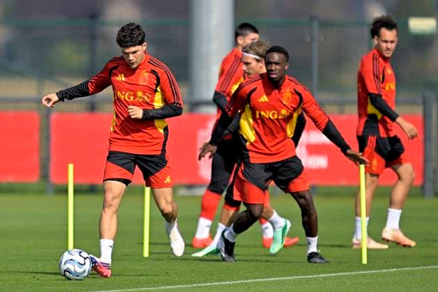 Belgium v France - UEFA Nations League 2026 Media Activities 27 09 2026 TUBEKE, BELGIUM - SEPTEMBER 27 : Sabbe Kyriani defender of Belgium during a training session ahead of the UEFA Nations League tournament league phase matchday 2 group A1 match between Belgium and France on September 27, 2026 in Tubeke, Belgium, 27 09 2026 Tubeke Belgium  Copyright: xSesx