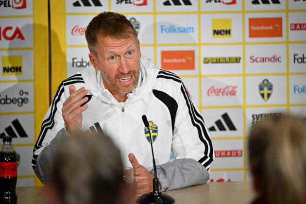 STOCKHOLM, SWEDEN 20260927 National team coach Graham Potter during a press conference with the national soccer team at Bosön, ahead of Monday’s Nations League match against Poland STOCKHOLM SWEDEN x10040x  Copyright: xAndersxWiklund TTx FOTBOLLSLANDSLAGET PRESSTRÄFF