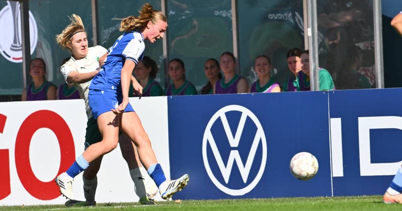 September 27, 2026 Soccer Season 2026–2027 DFB Cup Women s Club Cup Round 1 SpVgg Greuther Fürth Kleeblatt vs. TSG 1899 Hoffenheim Sports photo by Zink xwoxzix—regulations prohibit any use of photographs as image sequences and or quasi-video Amelie Graupner, 17, SpVgg Greuther Fürth; Lisa Doorn, 14, TSG Hoffenheim