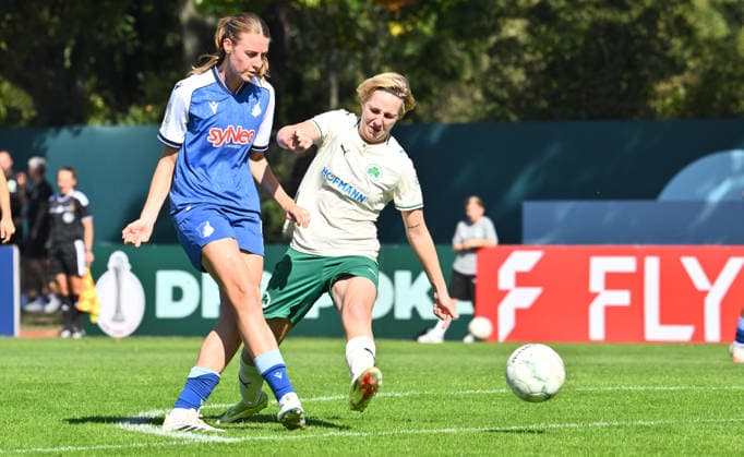 September 27, 2026 Soccer Season 2026–2027 DFB Cup Women s Club Cup Round 1 SpVgg Greuther Fürth Kleeblatt vs. TSG 1899 Hoffenheim Sports photo by Zink xwoxzix; regulations prohibit any use of photographs as image sequences and or quasi-video. Lisa Doorn, 14, TSG Hoffenheim; Amelie Graupner, 17, SpVgg Greuther Fürth