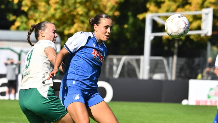 September 27, 2026 Soccer Season 2026–2027 DFB Cup Women s Club Cup Round 1 SpVgg Greuther Fürth Kleeblatt vs. TSG 1899 Hoffenheim Sports photo by Zink xwoxzix; regulations prohibit any use of photographs as image sequences and or quasi-video. Annika Fend, 19, SpVgg Greuther Fürth; Linda Mathilde Natter, 11, TSG Hoffenheim