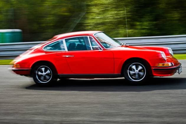 The two-day Porsche festival celebrating the brand s 75 years in motorsports continues on September 27, 2026, at the Masaryk Circuit in Brno, Czech Republic. The photo shows the cars on the parade ride around the circuit. (CTKxPhoto PatrikxUhlir) CTKPhotoP2026092703362  CTKPhotoP2026092703362