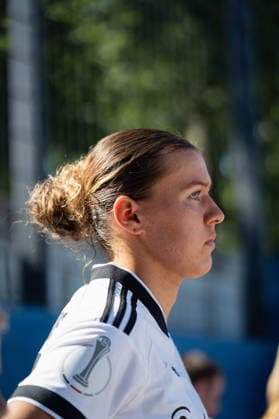 September 27, 2026, xjyhynx, Women s DFB Cup First Round, Karlsruher SC vs. Eintracht Frankfurt, from left: Larissa Mühlhaus 47, Eintracht Frankfurt, Karlsruhe