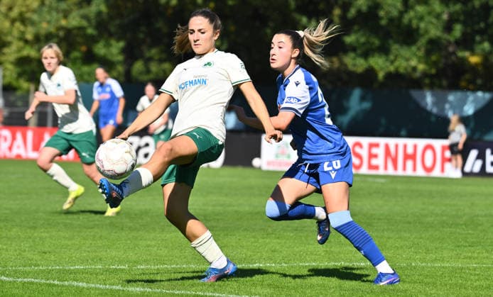 September 27, 2026 Soccer Season 2026–2027 DFB Cup Women s Club Cup First Round SpVgg Greuther Fürth Kleeblatt vs. TSG 1899 Hoffenheim Sports photo by Zink xwoxzix; regulations prohibit any use of photographs as image sequences and or quasi-video. Aurora Tornaquindici 16, SpVgg Greuther Fürth Janna Grimm 26, TSG Hoffenheim