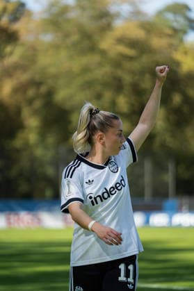 September 27, 2026, xjyhynx, Women s DFB Cup First Round, Karlsruher SC vs. Eintracht Frankfurt, from left: Nina Lührßen 11, Eintracht Frankfurt, Karlsruhe