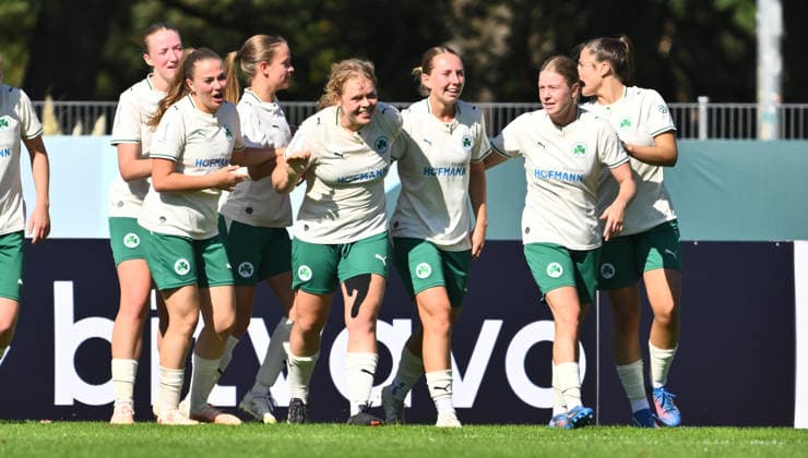 September 27, 2026 Soccer Season 2026–2027 DFB Cup Women s Club Cup First Round SpVgg Greuther Fürth Kleeblatt vs. TSG 1899 Hoffenheim Sports Photo by Zink xwoxzix; regulations prohibit any use of photographs as image sequences and or quasi-video: Goal celebration, cheering, joy after a goal, shot on goal for the 1–3 by Ann Kathrin Wolfram 13, SpVgg Greuther Fürth