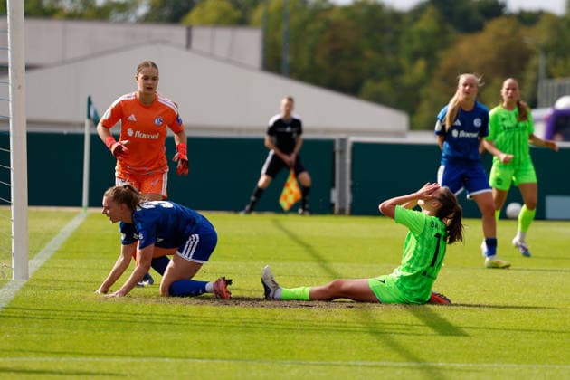 Soccer I Women I 2026–2027 Season I DFB Cup I FC Schalke 04 vs. SGS Essen I September 27, 2026 Karla Brinkmann 17, SGS Essen Almost took a 3–1 lead, but the ball hit the post Gelsenkirchen Parkstadion North Rhine-Westphalia Germany Copyright: xLobeca CedricxSiefkerx