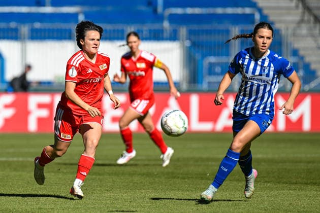 Soccer I Women s I 2026–2027 Season I DFB Cup I 1 FC Magdeburg vs. 1 FC Union Berlin I September 27, 2026 Tomke Schneider 2, 1 FC Union Berlin, Kira Bölke 7, 1 FC Magdeburg, Magdeburg, Avnet Arena, Heinz Krügel Platz 1, Saxony-Anhalt, Germany Copyright: xLobeca InesxHähnelx