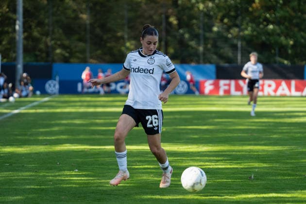 September 27, 2026, xjyhynx, Women s DFB Cup First Round, Karlsruher SC vs. Eintracht Frankfurt, from left: Ainhoa Alguacil, 26, Eintracht Frankfurt, Karlsruhe