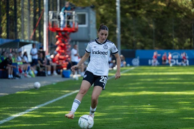 September 27, 2026, xjyhynx, Women s DFB Cup First Round, Karlsruher SC vs. Eintracht Frankfurt, from left: Ainhoa Alguacil, 26, Eintracht Frankfurt, Karlsruhe