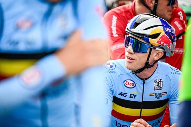 Belgian Maxim van Gils pictured before the elite men Road Race race (273,7 km) at the cycling World Championship, WM, Weltmeisterschaft in Montreal, Canada, Sunday 27 September 2026. The UCI road world championships are taking place from 20 to 27 September, in Montreal, Canada. JASPERxJACOBS  x187977265x