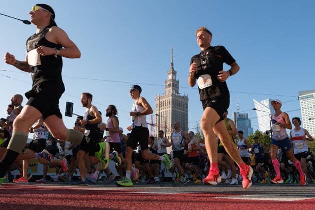 September 27, 2026, Warsaw, Masovian Voivodeship, Poland: Athletes run on Warsaw s streets during the 48th Warsaw Marathon. The race has been awarded the World Athletics Elite Label for the first time in its history and is part of the European Marathon Classics (EMC) series of races. Warsaw Poland - ZUMAk204 20260927_zip_k204_003 Copyright: xRomanxKozielx