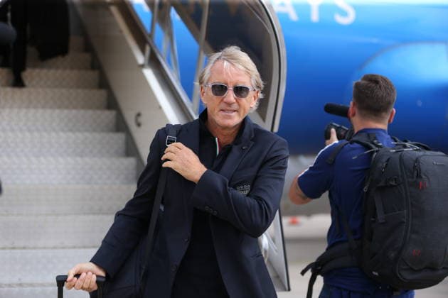 Italian National Football Team arrives in Bursa BURSA, TURKIYE - SEPTEMBER 27: Head coach of the Italian National Football Team, Roberto Mancini arrives at Yenisehir Airport ahead of the upcoming UEFA Nations A League second match between Turkiye and Italy, in Bursa, Turkiye on September 27, 2026. Mustafa Bikec Anadolu Bursa Turkey. Editorial use only. Please get in touch for any other usage.  Copyright: x2026xAnadoluxMustafaxBikecx