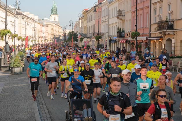 September 27, 2026, Warsaw, Masovian Voivodeship, Poland: Athletes run on Warsaw s streets during the 48th Warsaw Marathon. The race has been awarded the World Athletics Elite Label for the first time in its history and is part of the European Marathon Classics (EMC) series of races. Warsaw Marathon 2026  - ZUMAk204 20260927_zip_k204_015 Copyright: xRomanxKozielx