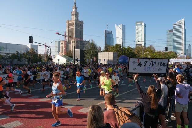 September 27, 2026, Warsaw, Masovian Voivodeship, Poland: Athletes run on Warsaw s streets during the 48th Warsaw Marathon. The race has been awarded the World Athletics Elite Label for the first time in its history and is part of the European Marathon Classics (EMC) series of races. Warsaw Poland - ZUMAk204 20260927_zip_k204_008 Copyright: xRomanxKozielx