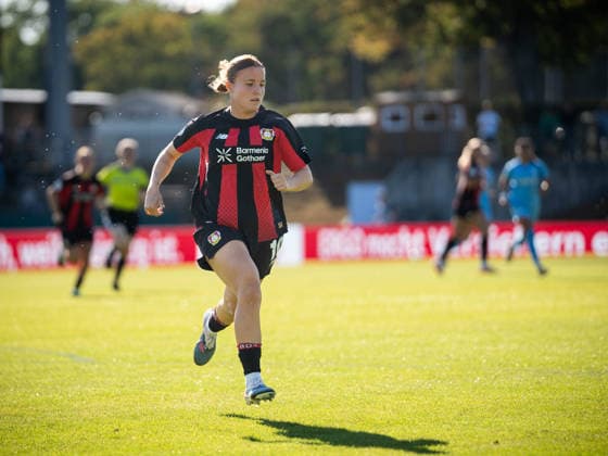 DFB Cup: FC Viktoria Berlin vs. Bayer 04 Leverkusen Berlin, September 27, 2026 DFB Women s Cup: Estrella MERINO GONZALEZ of Bayer 04 Leverkusen, number 10, during the match between FC Viktoria Berlin and Bayer 04 Leverkusen at Lichterfelde Stadium on September 27, 2026, in Berlin, Germany Copyright: xBEAUTIFULxSPORTS Kuehnx