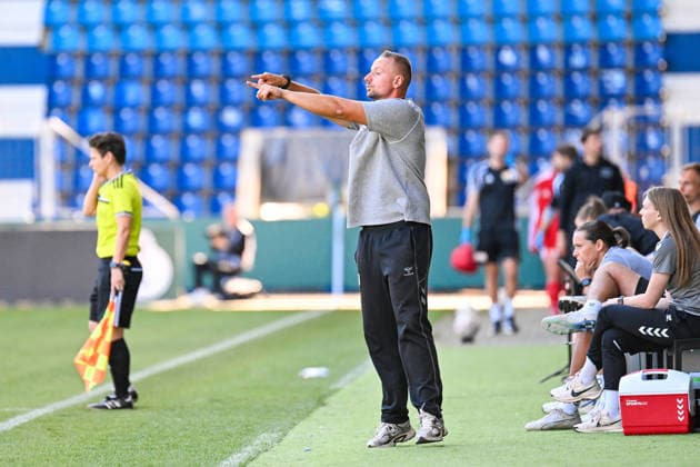 Soccer Women 2026–2027 Season DFB Cup 1 FC Magdeburg vs. 1 FC Union Berlin September 27, 2026 Nico Koch, Coach, 1 FC Magdeburg, cutout, close-up, portrait, single photo, single image, body, Magdeburg, Avnet Arena, Heinz Krügel Platz 1, Saxony-Anhalt, Germany Copyright: xLobeca InesxHähnelx