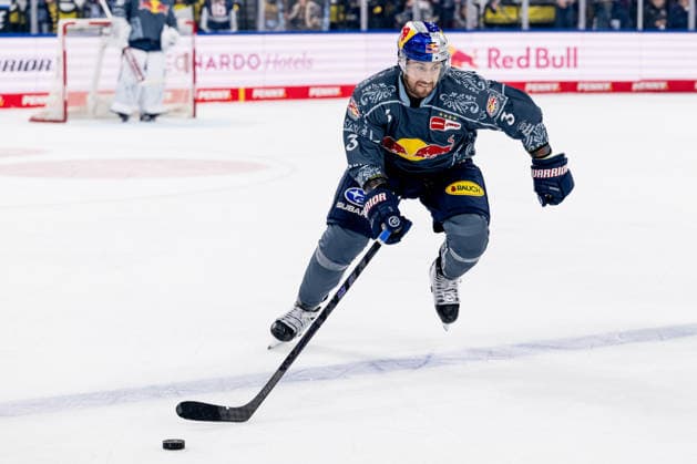 Lukas Klok, EHC Red Bull Munich, No. 03 (GER), EHC Red Bull Munich vs. Löwen Frankfurt, Ice Hockey, DEL, 2026–2027 Season, Matchday 4, September 27, 2026. Photo: HMB Media, Heike Feiner Copyright: HMBxMedia HeikexFeiner