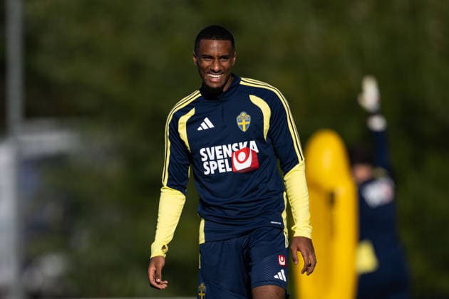 September 27, 2026: Paulos Abraham of the Swedish men’s national soccer team at a training session on September 27, 2026 in Stockholm. Photo by Emma Wallskog, BILDBYRAN, code EW EW0711: soccer, football, fotball, Nations League, UEFA Nations League, training, practice, Sweden, Sweden A, bbeng Copyright: EMMAxWALLSKOG BB260927EW030
