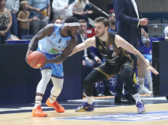 Tj Crockett Jr., Rostock Seawolves; Ferdinand Zylka, Basketball Löwen Braunschweig; Men s Basketball, 2026–2027 Season; easyCredit Basketball Bundesliga; Basketball Löwen Braunschweig vs. Rostock Seawolves