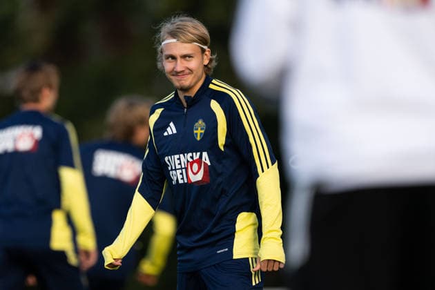 September 27, 2026: Sebastian Nanasi of the Swedish men’s national soccer team at a training session on September 27, 2026 in Stockholm. Photo by Emma Wallskog. BILDBYRAN code EW EW0711 soccer football fotball Nations League UEFA Nations League training practice Sweden Sweden Sweden A BBENG  Copyright: EMMAxWALLSKOG BB260927EW036