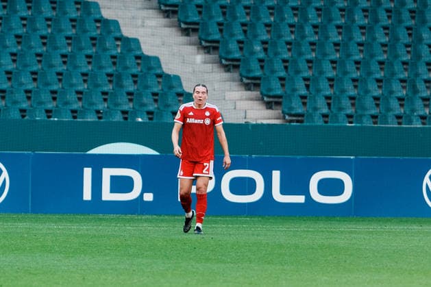 Germany, Soccer: 2026–2027 DFB Women s Cup, First Round: Borussia Mönchengladbach vs. FC Bayern Munich at Borussia Park—Emotions, Focus, Disappointment for Vanessa Gilles of Bayern Munich; 2 goals after falling behind; Favorite Copyright: xThiemoxRudolphx