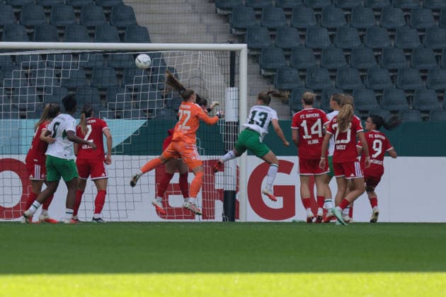 September 27, 2026, xgrfx, Women s DFB Cup First Round, Borussia Mönchengladbach vs. FC Bayern Munich, Goal: Luca Graf (1-0) Borussia Mönchengladbach Mönchengladbach