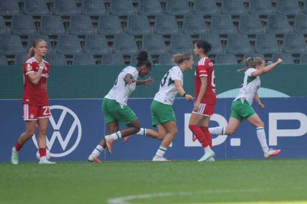 September 27, 2026, xgrfx, Women s DFB Cup First Round, Borussia Mönchengladbach vs. FC Bayern Munich, Goal: Luca Graf (1-0) Borussia Mönchengladbach Mönchengladbach