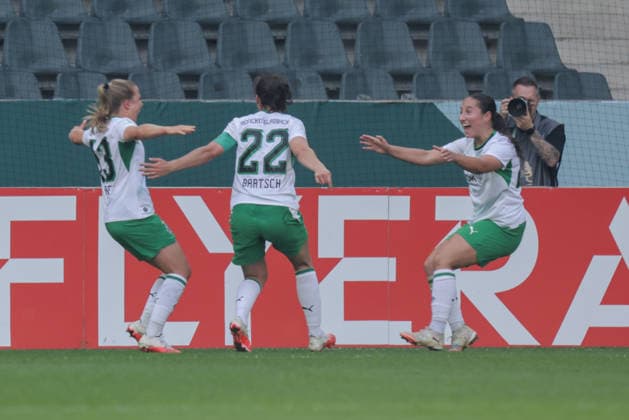 September 27, 2026, xgrfx, Women s DFB Cup First Round, Borussia Mönchengladbach vs. FC Bayern Munich, Goal: Luca Graf (1-0) Borussia Mönchengladbach Mönchengladbach