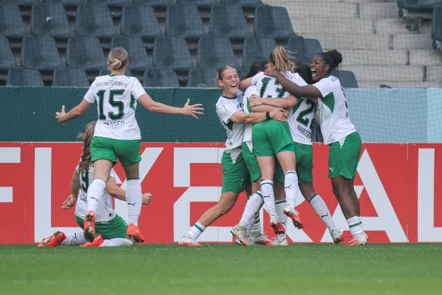 September 27, 2026, xgrfx, Women s DFB Cup First Round, Borussia Mönchengladbach vs. FC Bayern Munich, Goal: Luca Graf (1-0) Borussia Mönchengladbach Mönchengladbach