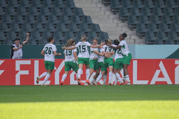 September 27, 2026, xgrfx, Women s DFB Cup First Round, Borussia Mönchengladbach vs. FC Bayern Munich, Goal: Luca Graf (1-0) Borussia Mönchengladbach Mönchengladbach