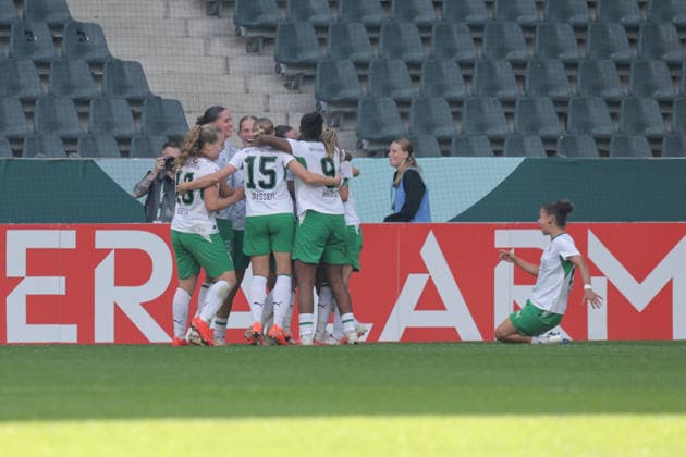 September 27, 2026, xgrfx, Women s DFB Cup First Round, Borussia Mönchengladbach vs. FC Bayern Munich, Goal: Luca Graf (1-0) Borussia Mönchengladbach Mönchengladbach