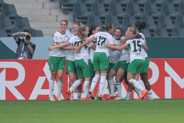 September 27, 2026, xgrfx, Women s DFB Cup First Round, Borussia Mönchengladbach vs. FC Bayern Munich, Goal: Luca Graf (1-0) Borussia Mönchengladbach Mönchengladbach