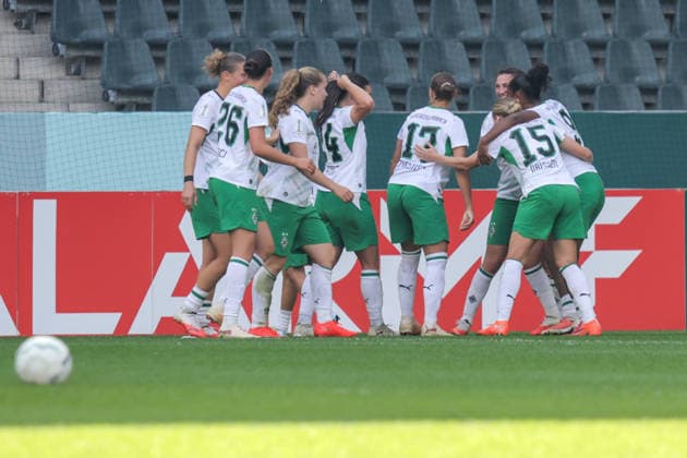 September 27, 2026, xgrfx, Women s DFB Cup First Round, Borussia Mönchengladbach vs. FC Bayern Munich, Goal: Luca Graf (1-0) Borussia Mönchengladbach Mönchengladbach