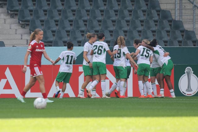 September 27, 2026, xgrfx, Women s DFB Cup First Round, Borussia Mönchengladbach vs. FC Bayern Munich, Goal: Luca Graf (1-0) Borussia Mönchengladbach Mönchengladbach