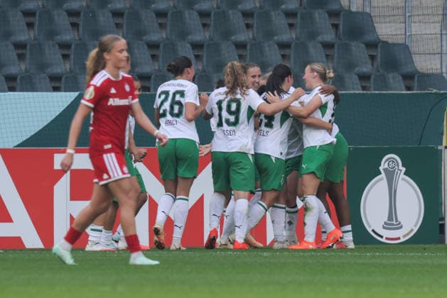 September 27, 2026, xgrfx, Women s DFB Cup First Round, Borussia Mönchengladbach vs. FC Bayern Munich, Goal: Luca Graf (1-0) Borussia Mönchengladbach Mönchengladbach