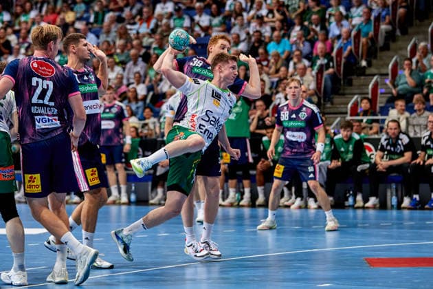 Oskar Neudeck FRISCH AUF Göppingen 2 TSV Hannover Burgdorf vs. FRISCH AUF Göppingen, Handball Bundesliga, HBL, 2026–2027 season, September 27, 2026, Press photo by Jan Frederic Helbig, TSV Hannover Burgdorf vs. FRISCH AUF Goeppingen, Handball Bundesliga, HBL, ZAG Arena, Opel Handball Bundesliga, 2026–2027 season, September 27, 2026, Hanover Copyright: xEibner-Pressefoto Jan-FredericxHx EP_JHG