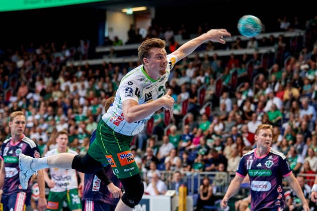 Erik Persson, FRISCH AUF Göppingen 22, TSV Hannover Burgdorf vs. FRISCH AUF Göppingen, Handball Bundesliga, HBL, 2026–2027 Season, September 27, 2026 Press photo by Jan Frederic Helbig TSV Hannover Burgdorf vs. FRISCH AUF Goeppingen, Handball Bundesliga, HBL, ZAG Arena, Opel Handball Bundesliga, 2026–2027 season, September 27, 2026, Hannover Copyright: xEibner-Pressefoto Jan-FredericxHx EP_JHG