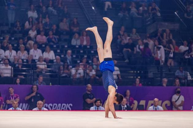 September 27, 2026, Paris, Paris, France: September 27, 2026, Paris, France: Kim Cooper of the USA during the final af the floor at Gym Paris in the AccorArena. Paris France - ZUMAp284 20260927_zip_p284_003 Copyright: xMickaelxPintax