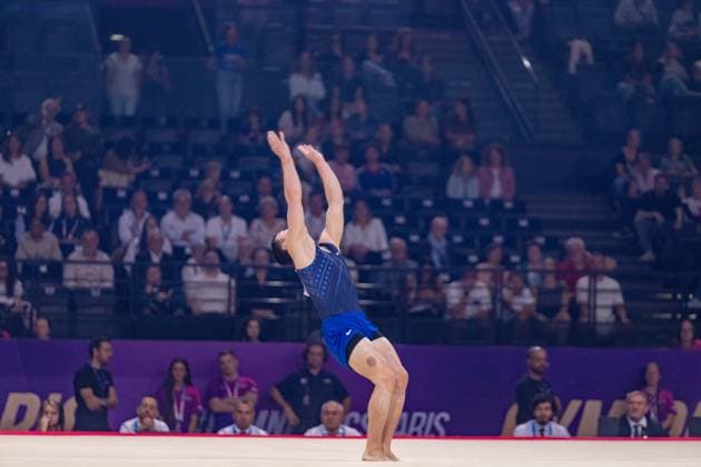 September 27, 2026, Paris, Paris, France: September 27, 2026, Paris, France: Kim Cooper of the USA during the final af the floor at Gym Paris in the AccorArena. Paris France - ZUMAp284 20260927_zip_p284_004 Copyright: xMickaelxPintax