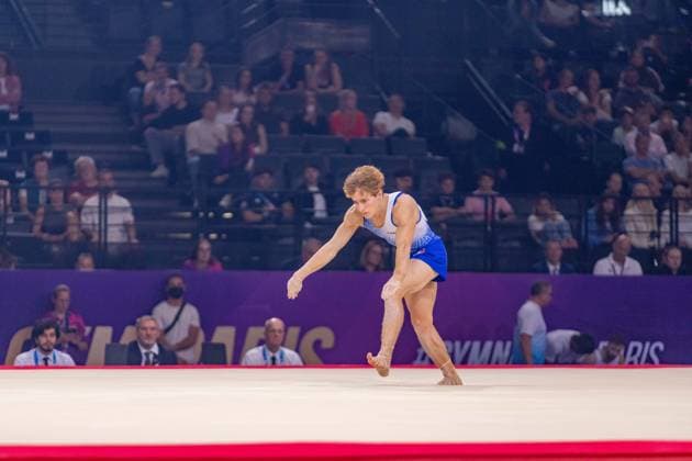September 27, 2026, Paris, Paris, France: September 27, 2026, Paris, France: Tommaso Brugnami of Italy during the final af the floor at Gym Paris in the AccorArena. Paris France - ZUMAp284 20260927_zip_p284_009 Copyright: xMickaelxPintax