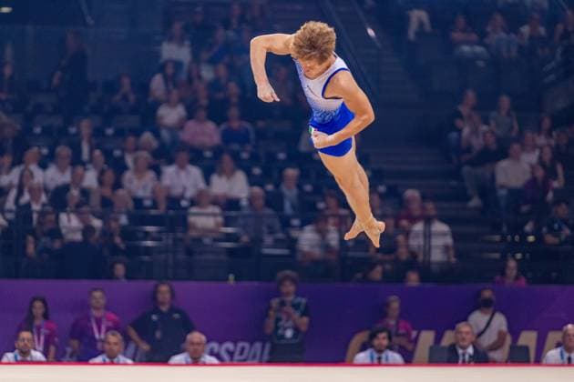 September 27, 2026, Paris, Paris, France: September 27, 2026, Paris, France: Tommaso Brugnami of Italy during the final af the floor at Gym Paris in the AccorArena. Paris France - ZUMAp284 20260927_zip_p284_011 Copyright: xMickaelxPintax