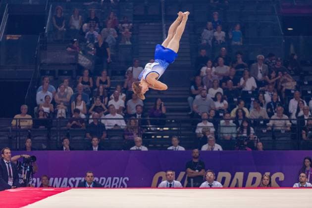 September 27, 2026, Paris, Paris, France: September 27, 2026, Paris, France: Tommaso Brugnami of Italy during the final af the floor at Gym Paris in the AccorArena. Paris France - ZUMAp284 20260927_zip_p284_014 Copyright: xMickaelxPintax