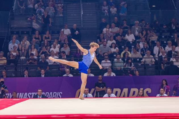 September 27, 2026, Paris, Paris, France: September 27, 2026, Paris, France: Tommaso Brugnami of Italy during the final af the floor at Gym Paris in the AccorArena. Paris France - ZUMAp284 20260927_zip_p284_015 Copyright: xMickaelxPintax