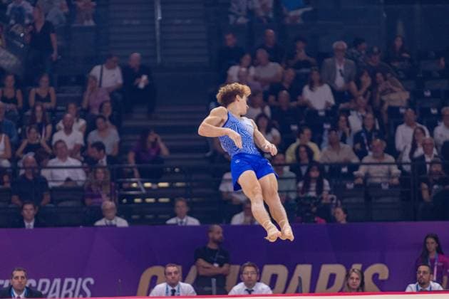 September 27, 2026, Paris, Paris, France: September 27, 2026, Paris, France: Tommaso Brugnami of Italy during the final af the floor at Gym Paris in the AccorArena. Paris France - ZUMAp284 20260927_zip_p284_016 Copyright: xMickaelxPintax