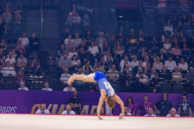 September 27, 2026, Paris, Paris, France: September 27, 2026, Paris, France: Tommaso Brugnami of Italy during the final af the floor at Gym Paris in the AccorArena. Paris France - ZUMAp284 20260927_zip_p284_017 Copyright: xMickaelxPintax